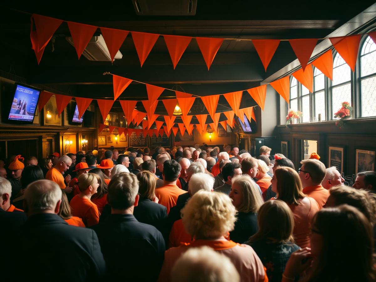 Oranjefeest in de kroeg